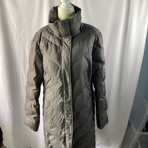 Kenneth Cole Reaction Large Warm Winter Coat Gray Long Detachable Hood Pockets